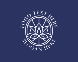 Yoga Lotus Meditation Logo