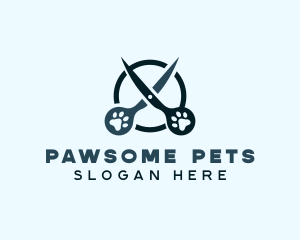 Scissors Pet Grooming logo design