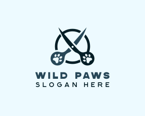 Scissors Pet Grooming logo design