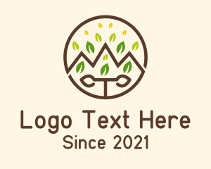 Alpine - Outdoor Mountain Leaf logo design