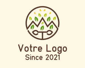 Camping - Outdoor Mountain Leaf logo design