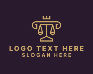 Notary - Deluxe Attorney Scale logo design