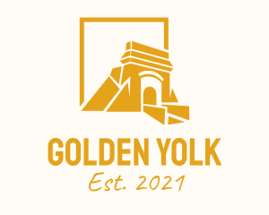 Golden Tunnel Silhouette logo design