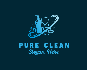 Cleaning Dishwashing Liquid  logo design