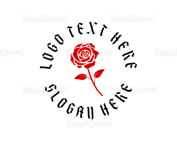 Gothic Flower Rose Logo
