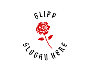 Flower - Gothic Flower Rose logo design