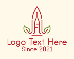 Booze - Leaf  Plant Winery logo design