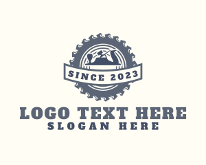 Logging - Wood Planer Saw logo design