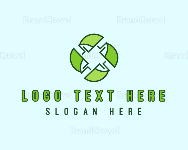 Organic Leaf Flower Logo