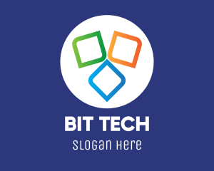 Multicolor Tech Software logo design