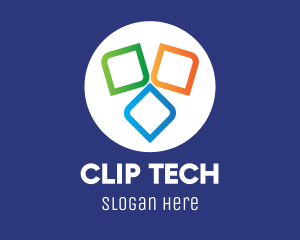 Multicolor Tech Software logo design