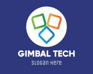 Multicolor Tech Software logo design