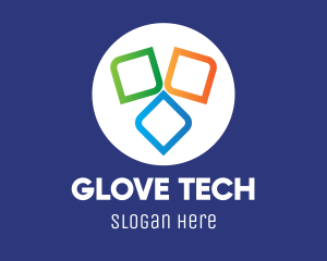 Multicolor Tech Software logo design