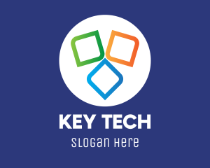 Multicolor Tech Software logo design