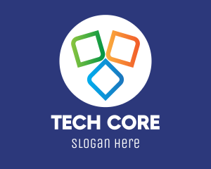 Multicolor Tech Software logo design