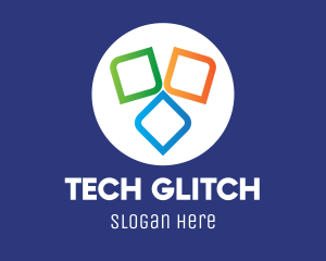 Multicolor Tech Software logo design