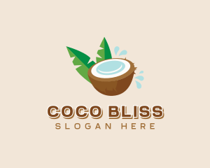 Coconut Water Organic logo design