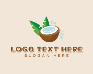 Leaf - Coconut Water Organic logo design