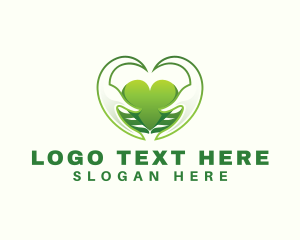 Eco - Eco Hand Heart logo design
