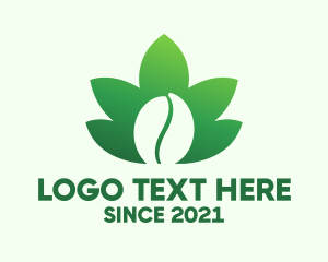 Marijuana - Cannabis Coffee Bean logo design