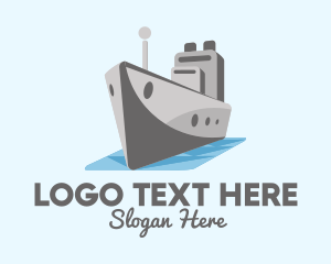 Shipping - Cargo Ship logo design