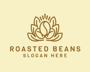 Roasted - Organic Coffee Bean logo design