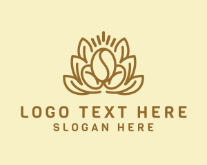 Minimal - Organic Coffee Bean logo design