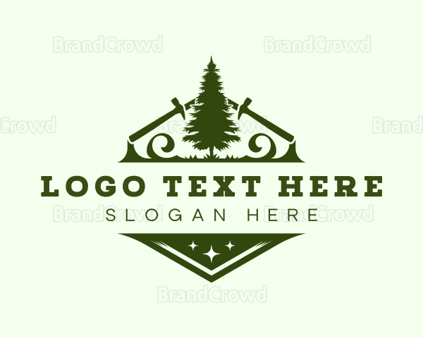 Lumberjack Wood Carpentry Logo