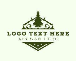 Hammer - Lumberjack Wood Carpentry logo design