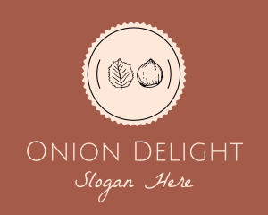 Onion - Autumn Chestnut Leaf logo design