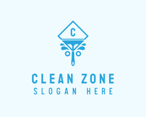 Clean Squeegee Housekeeper logo design