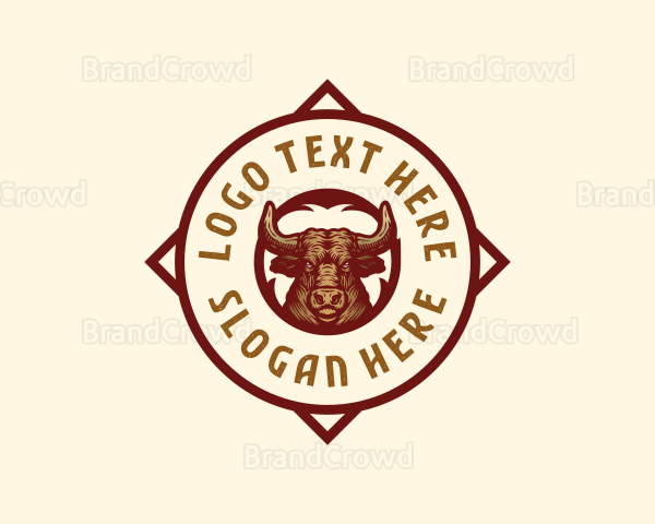 Cattle Livestock Meat Logo