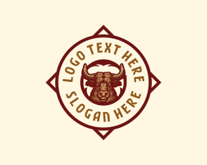 Horns - Cattle Livestock Meat logo design