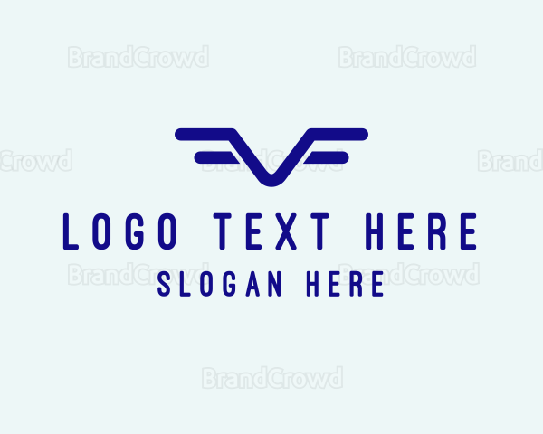 Pilot School Letter V Logo