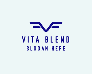 Pilot School Letter V logo design