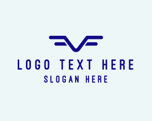 Pilot School Letter V Logo