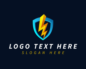 Superhero - Electric Energy Shield logo design