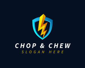 Flash - Electric Energy Shield logo design