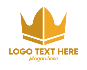 Gold - Modern Blade Crown logo design