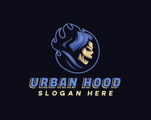 Hood - Scary Skull Reaper logo design