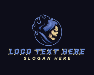 Hood - Scary Skull Reaper logo design