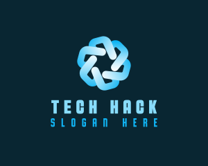 Tech Pattern Cyberspace logo design