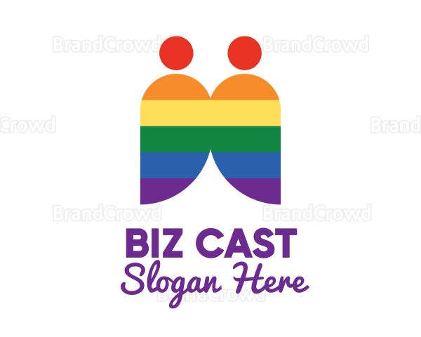 Rainbow Gay Couple Logo
