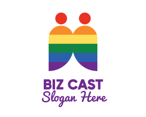 Rainbow Gay Couple  Logo