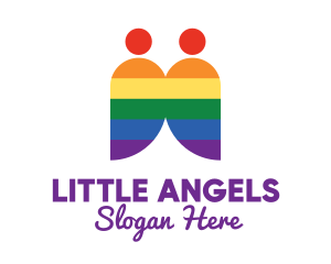 Rainbow Gay Couple  Logo