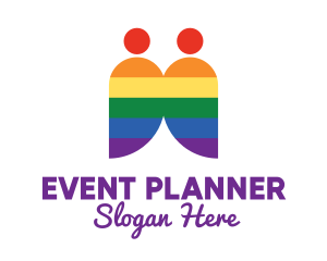 Rainbow Gay Couple  Logo