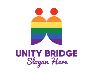 Inclusion - Rainbow Gay Couple logo design
