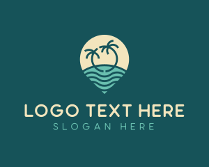 Tourist - Beach Resort Vacation logo design
