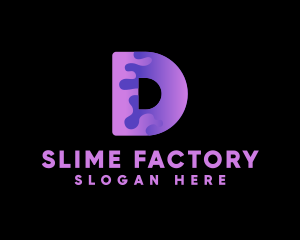 Slime - Slime Letter D Paint logo design