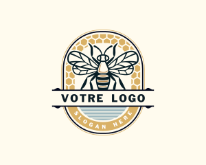 Hexagon Bee Insect  Logo